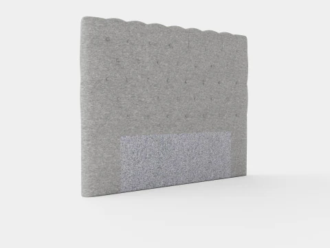 Royal Headboard Abu-abu Muda Model 3D