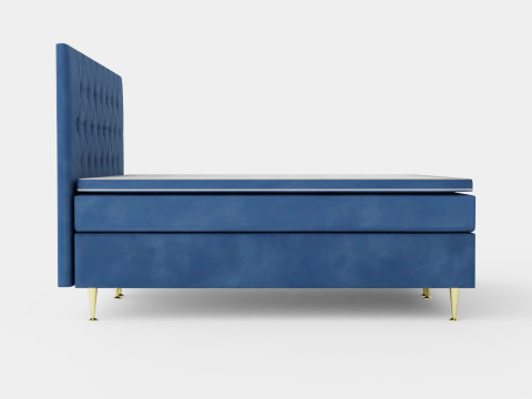 Royal Velvet Complete Bed Package Dark Blue With High 3D 模型