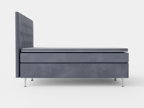 Royal Velvet Complete Bed Package Dark Gray With High 3D 模型