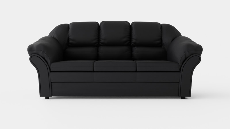 Salvador 3 Seater Sofa Artificial Leather 3D Model .c4d .max .obj .3ds .fbx .stl .blend