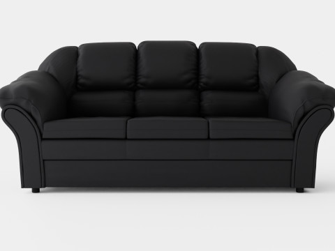 Salvador 3 Seater Sofa Artificial Leather 3D Model