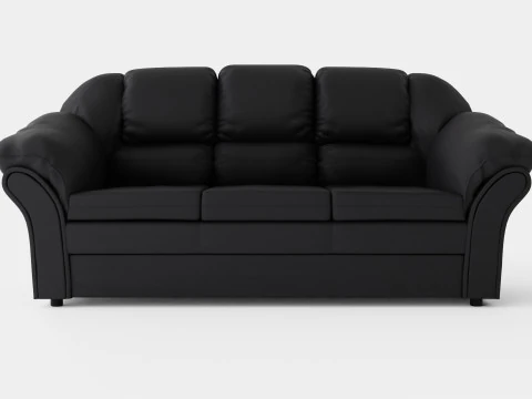 萨尔瓦多 3 人座沙发人造革 3D 模型