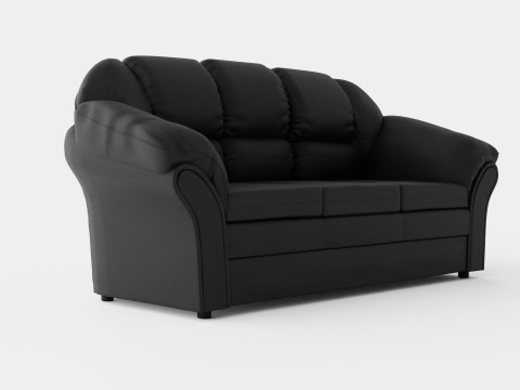 Salvador 3 Seater Sofa Artificial Leather 3D Model