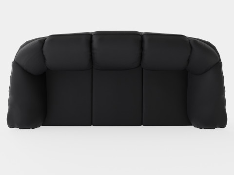 Salvador 3 Seater Sofa Artificial Leather 3D Model