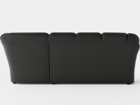 Salvador Corner Sofa Left Artificial Leather Black 3D मॉडल