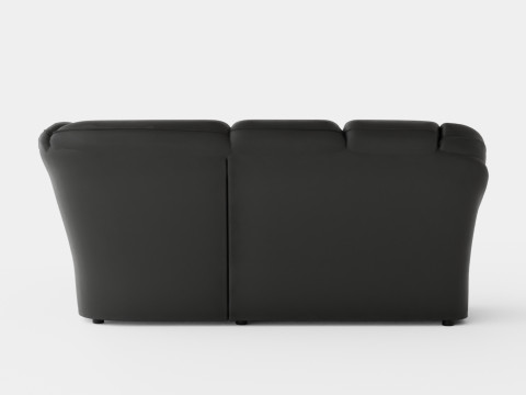 Salvador Corner Sofa Right Art Leather Black 3D मॉडल