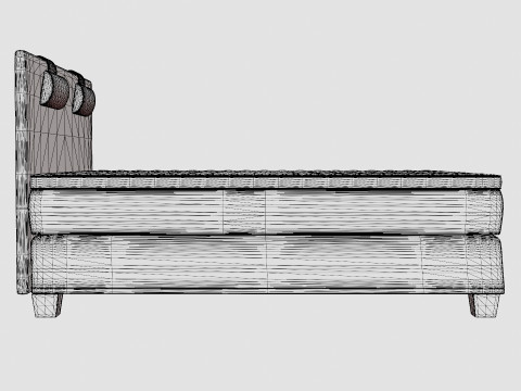 Samantha Continental Bed 3D Model