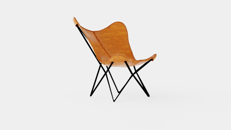 Saya Bats Mouse Armchair Leather Iron 3D Модель .c4d .max .obj .3ds .fbx .stl .blend