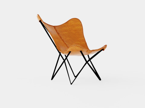 Saya Bats Mouse Armchair Leather Iron Modèle 3D