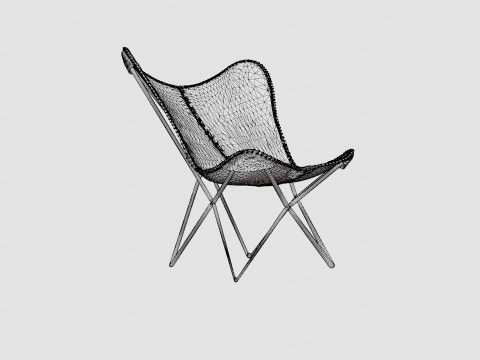 Saya Bats Mouse Armchair Leather Iron 3D Модель