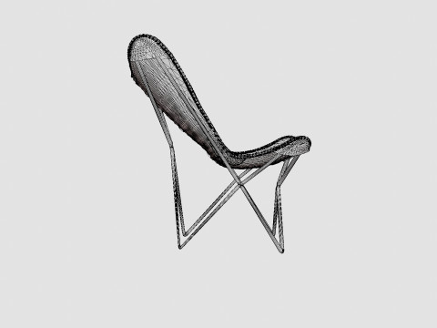 Saya Bats Mouse Armchair Leather Iron 3D Модель
