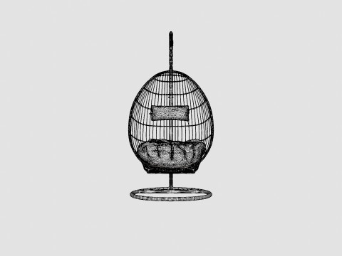 Sevilla Hanging Chair Luxury 3D Model
