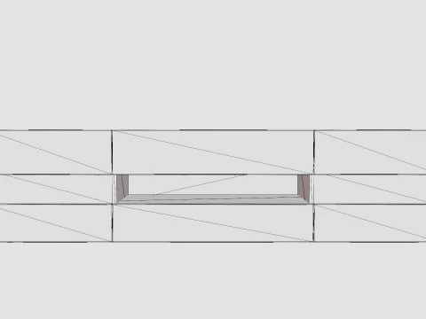 Shiny TV Bench 3D Model