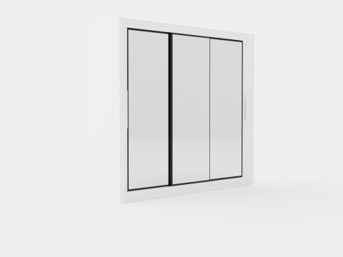 Sia Wardrobe Sliding Doors Mirrors 3D Модель