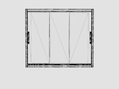 Sia Wardrobe Sliding Doors Mirrors 3D Модель