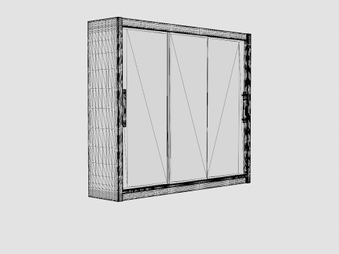 Sia Wardrobe Sliding Doors Mirrors 3D Модель