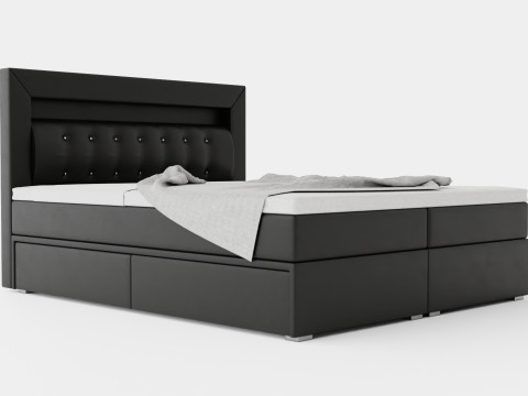 Siena Bed Package With Storage White Black 3Dモデル