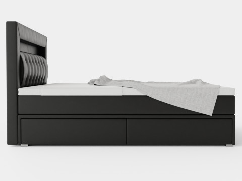 Siena Bed Package With Storage White Black 3D 모델