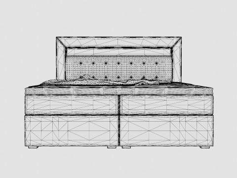 Siena Bed Package With Storage White Black 3D 모델