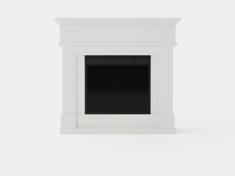 Skagen Electric Fireplace White 3D Model