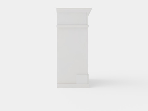 Skagen Electric Fireplace White 3D Model
