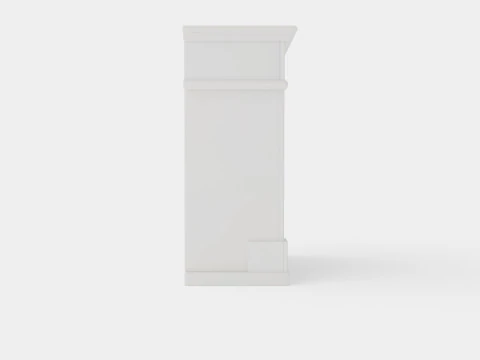 स्केगन इलेक्ट्रिक फायरप्लेस व्हाइट 3D मॉडल