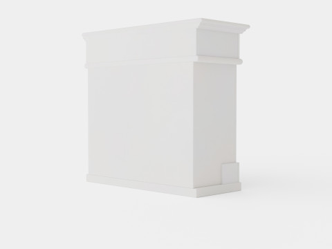 Skagen Electric Fireplace White 3D Model