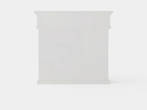 स्केगन इलेक्ट्रिक फायरप्लेस व्हाइट 3D मॉडल