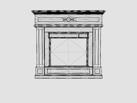 Skagen Electric Fireplace White 3D Model