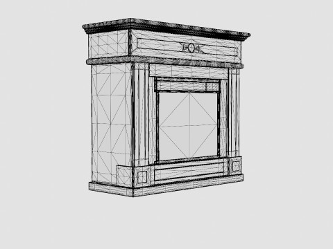 Skagen Electric Fireplace White 3D Model