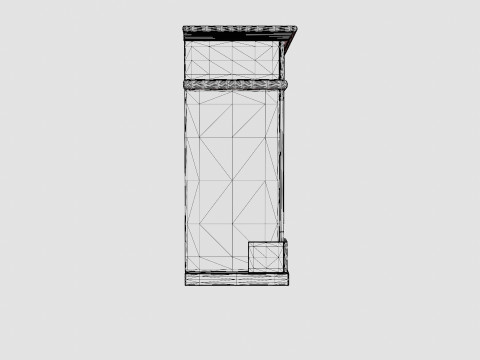 Skagen Electric Fireplace White 3D Model