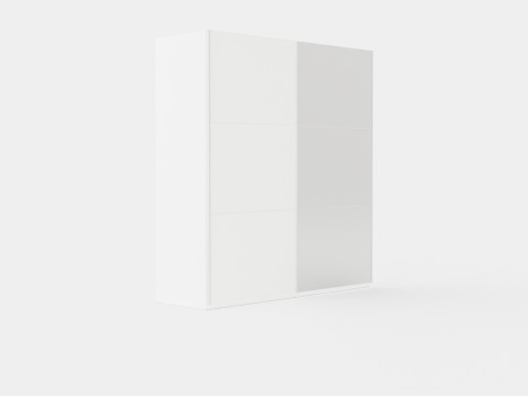 Sliding Door Wardrobe VIGO White with Mirror 3D 模型