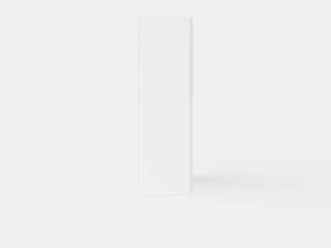 Sliding Door Wardrobe VIGO White with Mirror 3D Model