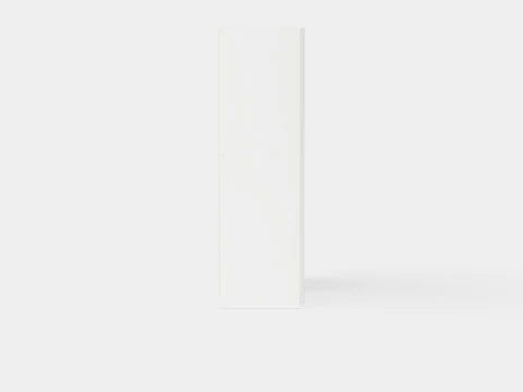 Sliding Door Wardrobe VIGO White with Mirror 3D Model