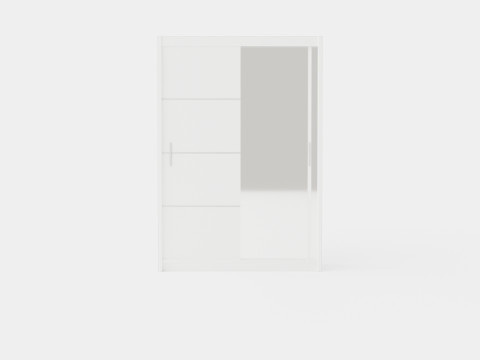 Sliding Door Wardrobe VISTA White 3D 模型