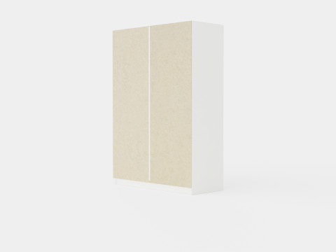 Sliding Door Wardrobe VISTA White Modello 3D