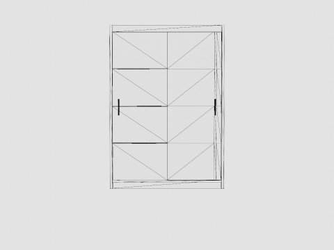 Sliding Door Wardrobe VISTA White Modello 3D