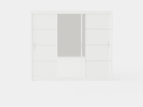 Sliding Door Wardrobe VISTA White 3D 模型
