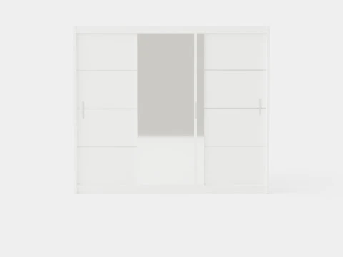 Armario de puertas correderas VISTA Blanco Modelo 3D