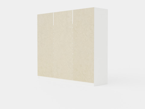 Sliding Door Wardrobe VISTA White Modelo 3D