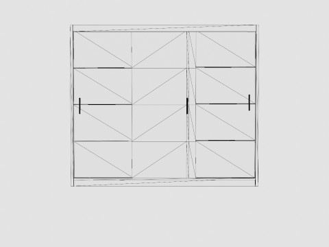 Sliding Door Wardrobe VISTA White Modelo 3D