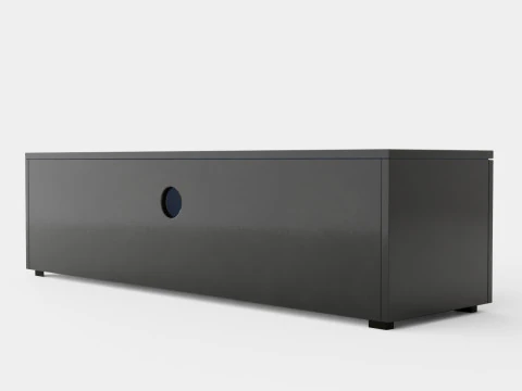 Storsjo TV Bench With Led Lighting Black 3D Model