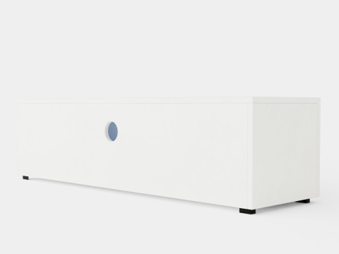 Storsjo TV Bench With Led Lighting White 3D Model