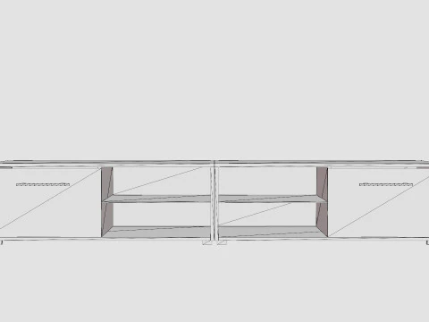 Storsjo TV Bench With Led Lighting 3D Model