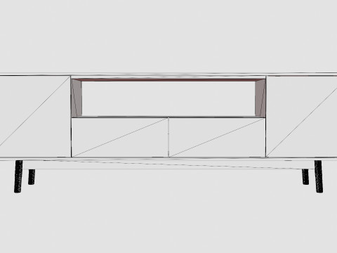 Stycho TV Bench Marble 3D 模型