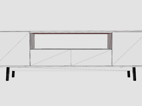 Stycho TV Bench Marble 3D Model