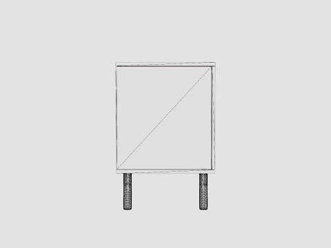 Stycho TV Bench Marble 3D Model