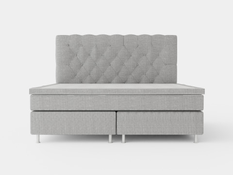 Superior Luxury Continental Bed Light Gray Silver Modelo 3D