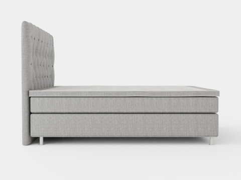 Superior Luxury Continental Bed Light Gray Silver Modelo 3D