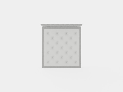 Superior Luxury Continental Bed Light Gray Silver Modelo 3D